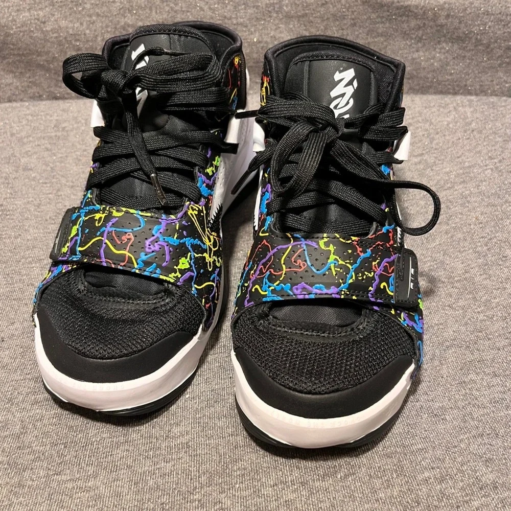 Nike‎ Jordan Zion 1 Size 6.5Y Black White Multi Color Basketball Shoes